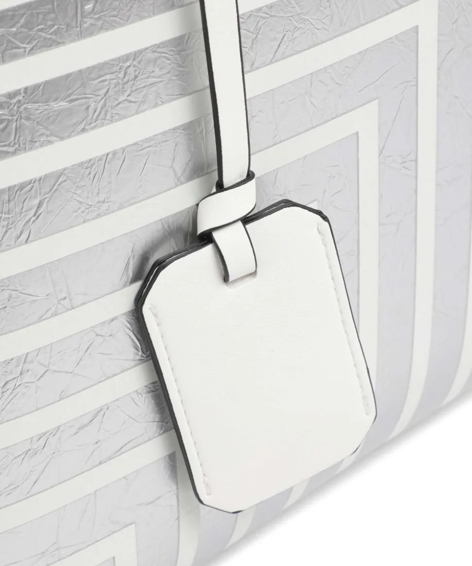 Brasilia Shopper Lederimitat silber