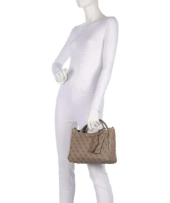 Brenton Handtasche Lederimitat hellbraun