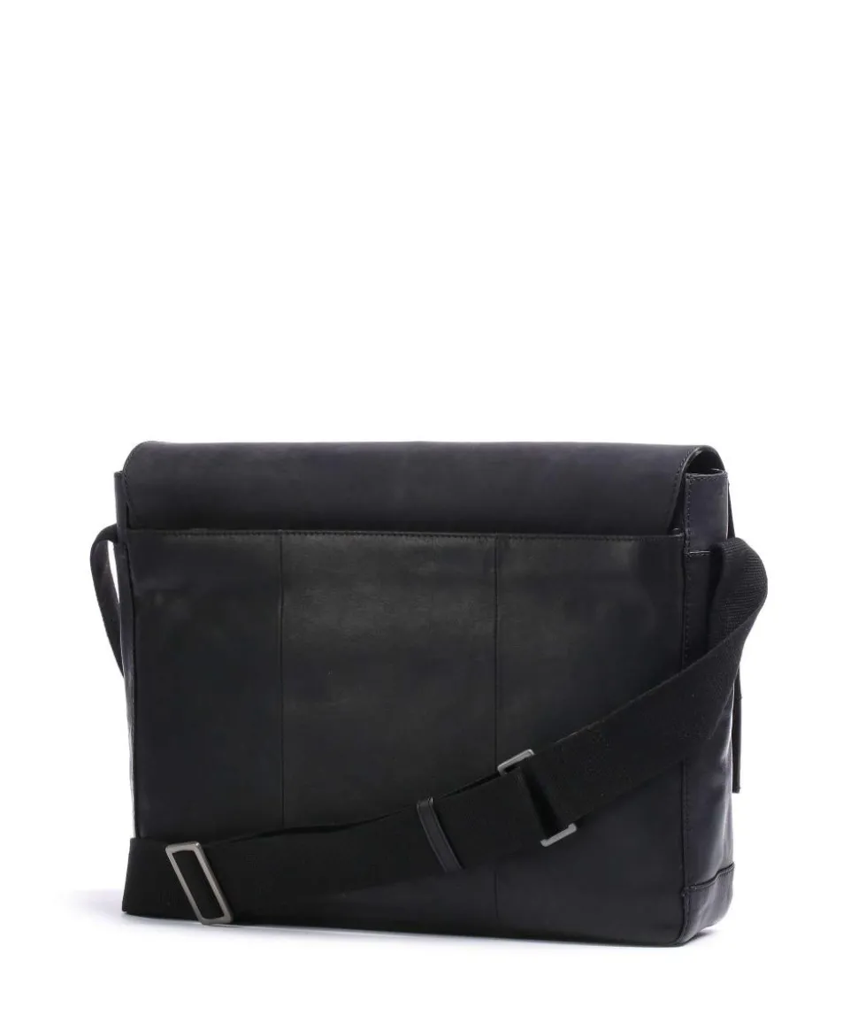 Brick Lane jeremy Aktentasche 15″ fein genarbtes Leder schwarz