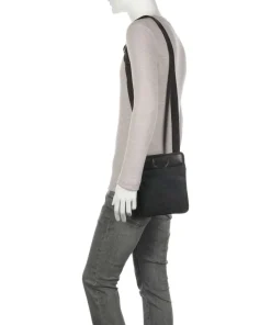 Brick Lane Umhängetasche fein genarbtes Rindsleder dunkelbraun