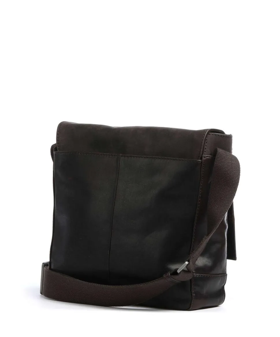 Brick Lane Umhängetasche Leder dunkelbraun