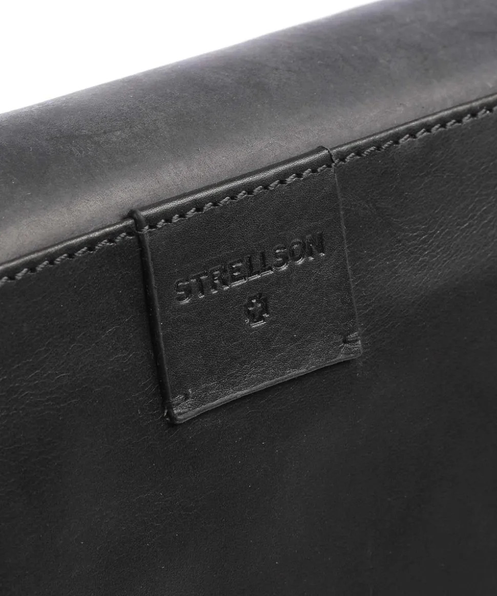 Brick Lane Umhängetasche Leder schwarz