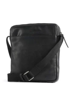 Brick Lane Umhängetasche Leder schwarz