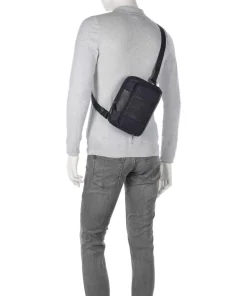 Brief Umhängetasche recyceltes Nylon navy