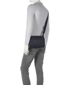 Brief Umhängetasche recyceltes Nylon navy