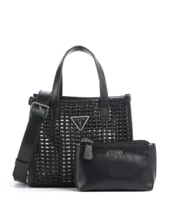 Brigitta Handtasche Lederimitat schwarz