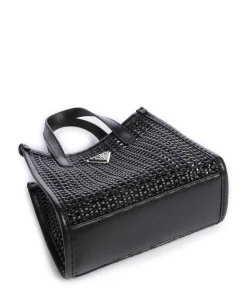 Brigitta Handtasche Lederimitat schwarz