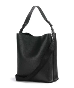 Brinja M Beuteltasche genarbtes Rindsleder schwarz