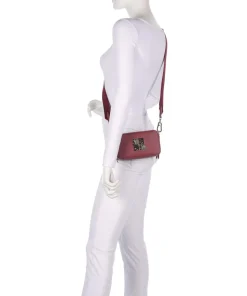 BRISA Umhängetasche Lederimitat dunkelrot