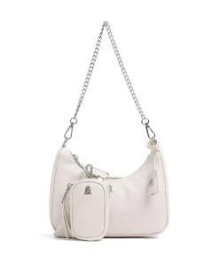 BRISKY-R Schultertasche Lederimitat beige