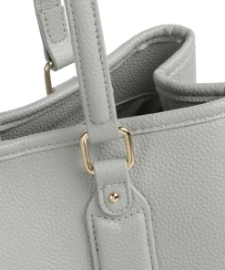 Brixton Shopper Lederimitat grau