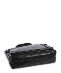 Bronco Bennie Aktentasche 14″ fein genarbtes Leder schwarz