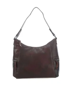 Bronco Beuteltasche Büffelleder dunkelbraun