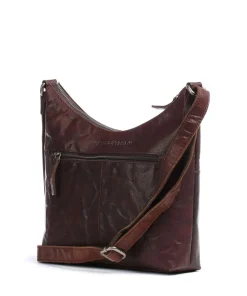 Bronco Beuteltasche Leder dunkelbraun