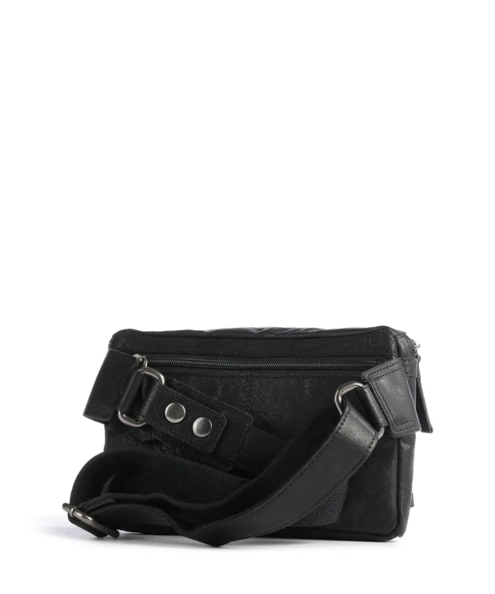 Bronco Gürteltasche Leder schwarz