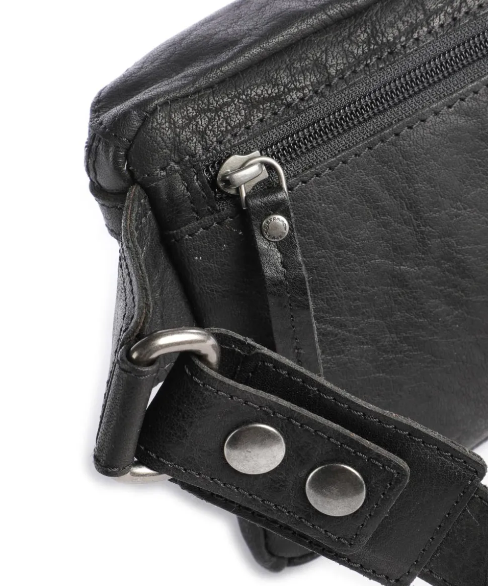 Bronco Gürteltasche Leder schwarz