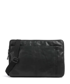 Bronco Laptoptasche 15″ fein genarbtes Leder schwarz