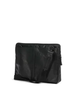 Bronco Laptoptasche 15″ fein genarbtes Leder schwarz