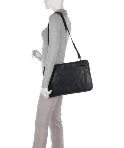 Bronco Laptoptasche 15″ fein genarbtes Leder schwarz