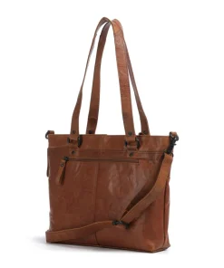 Bronco Lavendar Shopper 13″ fein genarbtes Leder cognac