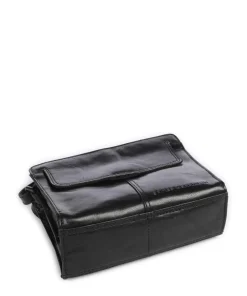 Bronco Leyla Umhängetasche fein genarbtes Leder schwarz