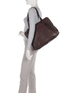 Bronco Lilian Laptoptasche 15″ fein genarbtes Leder dunkelbraun