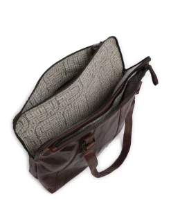 Bronco Lilian Laptoptasche 15″ fein genarbtes Leder dunkelbraun