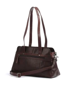 Bronco Schultertasche Büffelleder dunkelbraun