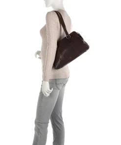 Bronco Schultertasche Büffelleder dunkelbraun