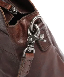 Bronco Schultertasche Büffelleder dunkelbraun