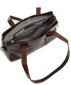 Bronco Schultertasche Büffelleder dunkelbraun