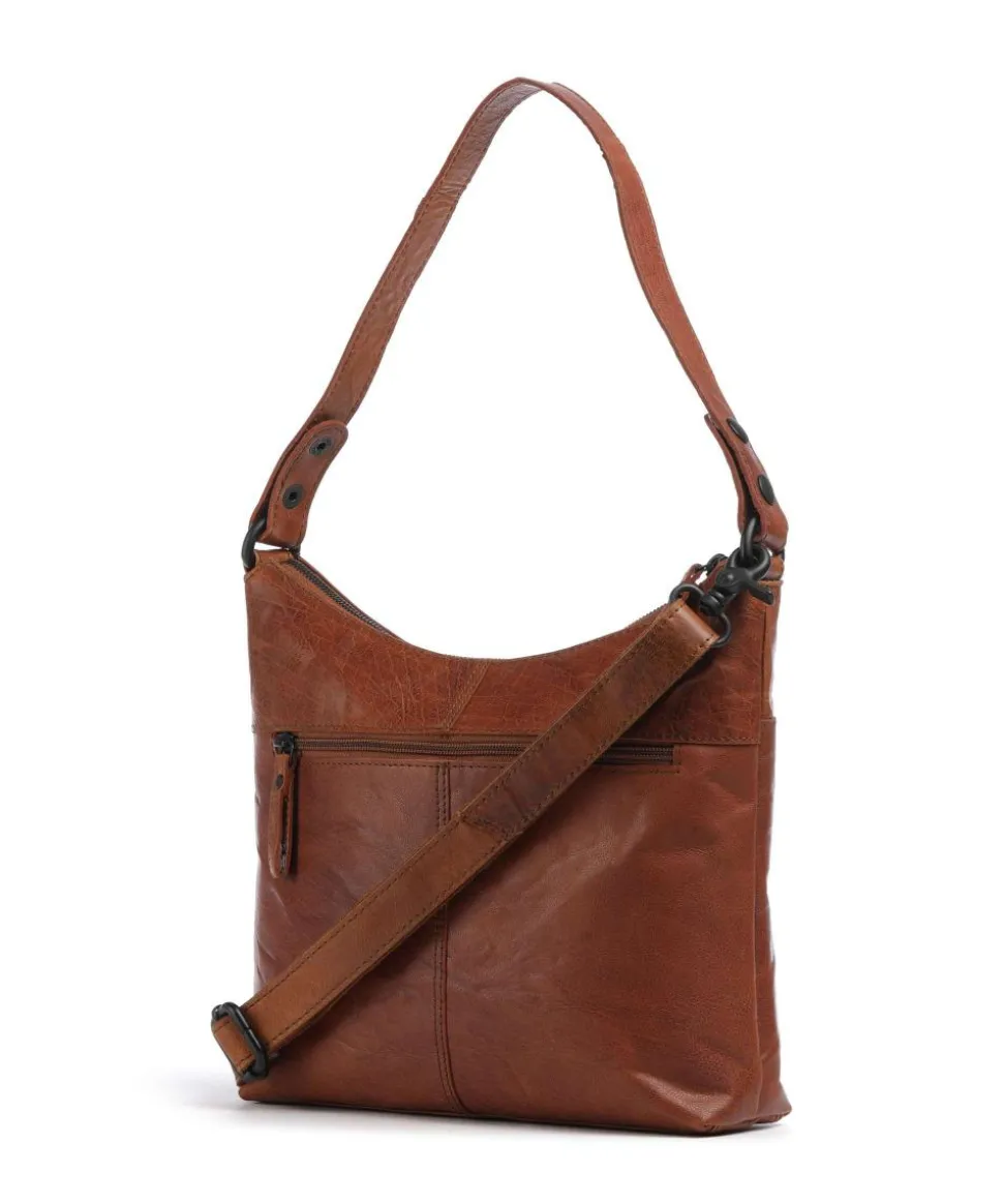 Bronco Sherrill Beuteltasche fein genarbtes Leder cognac