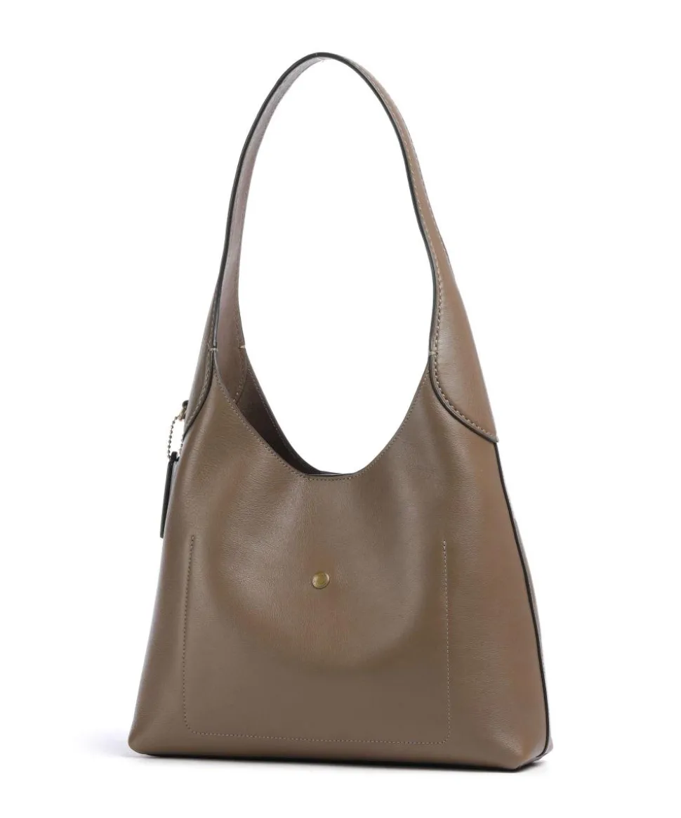 Brooklyn 28 Beuteltasche fein genarbtes Leder braun