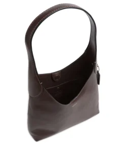 Brooklyn 28 Beuteltasche fein genarbtes Leder dunkelbraun