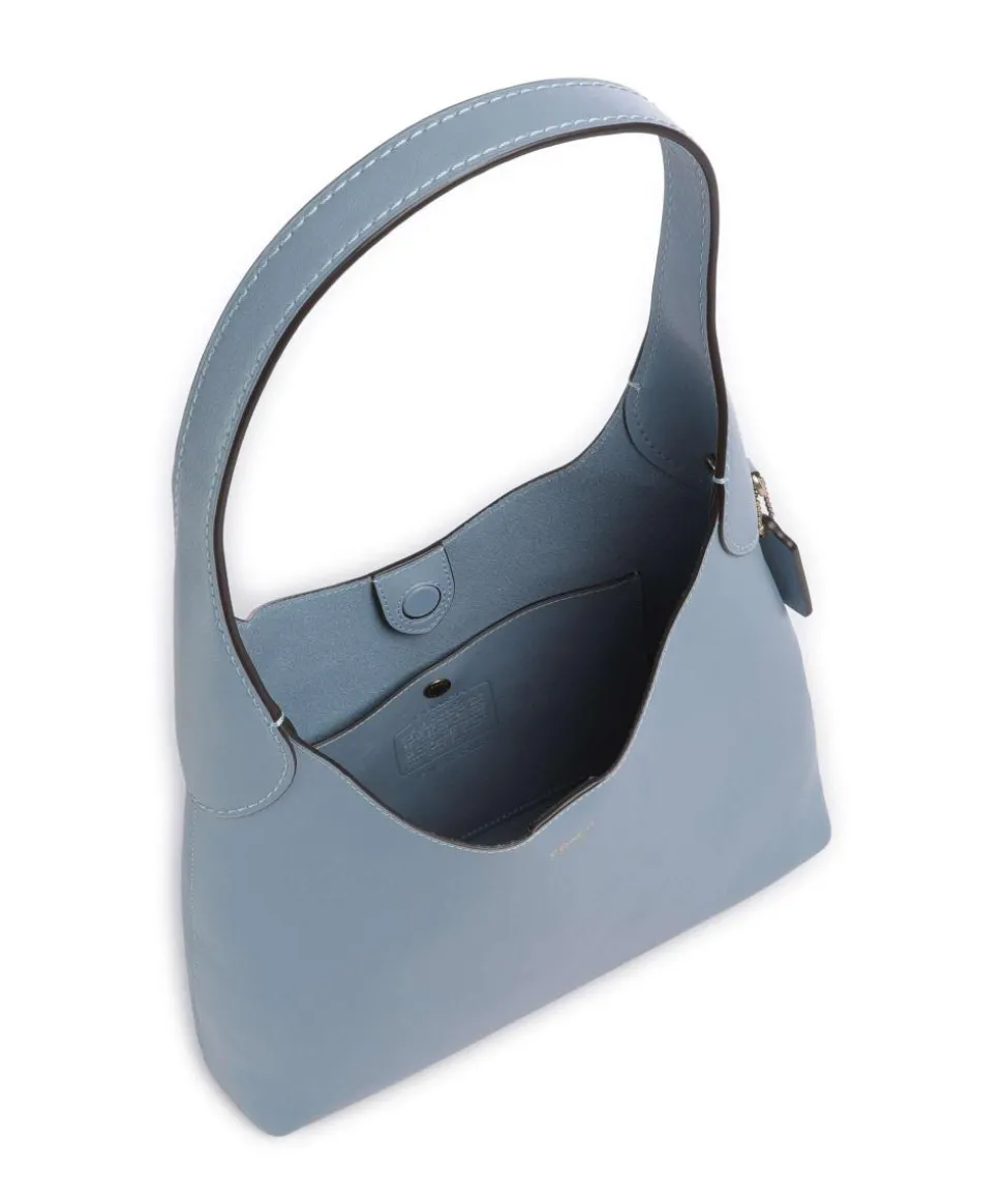 Brooklyn 28 Beuteltasche fein genarbtes Leder hellblau