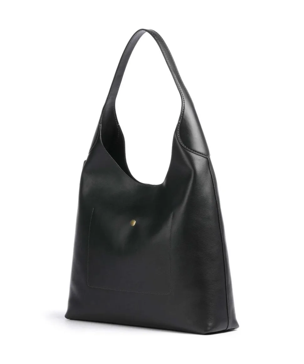 Brooklyn 39 Beuteltasche genarbtes Leder schwarz