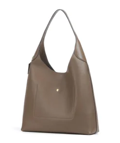 Brooklyn 39 Beuteltasche genarbtes Leder braun