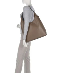 Brooklyn 39 Beuteltasche genarbtes Leder braun