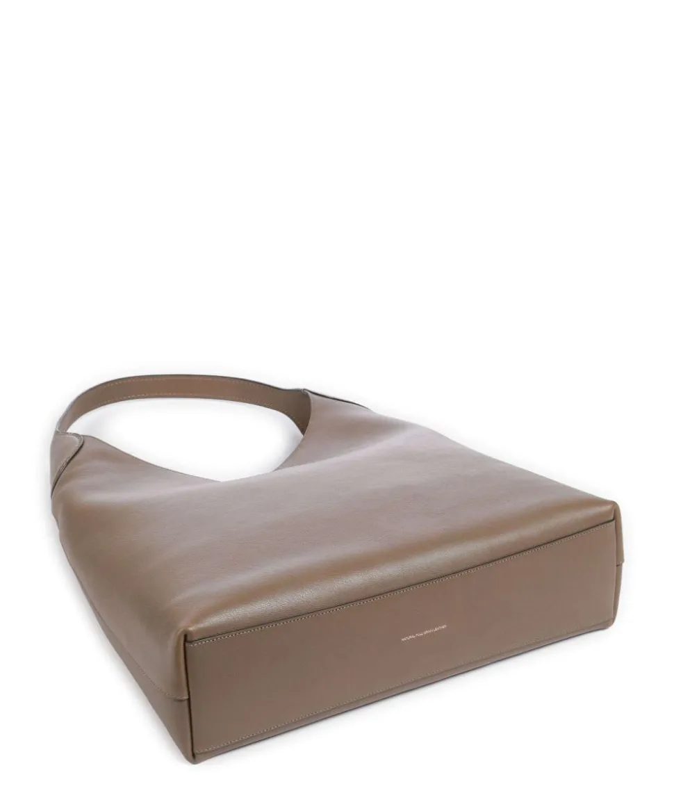 Brooklyn 39 Beuteltasche genarbtes Leder braun