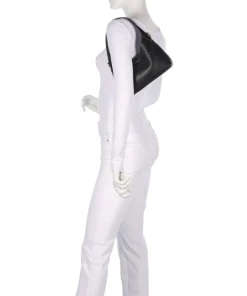 Brooklyn 23 Schultertasche fein genarbtes Leder schwarz