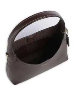 Brooklyn 23 Schultertasche fein genarbtes Leder dunkelbraun