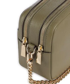 Bryant Medium Umhängetasche genarbtes Rindsleder khaki