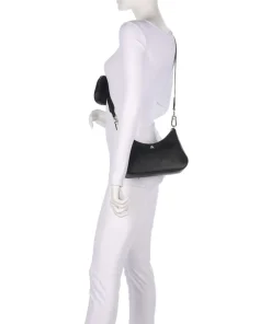 BSIN Schultertasche Lederimitat schwarz