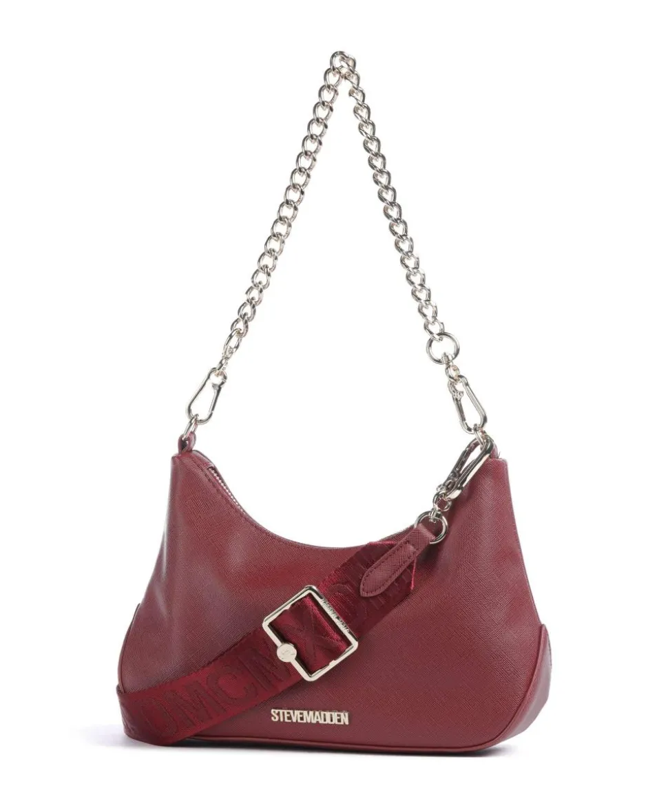 BSIN Schultertasche Lederimitat dunkelrot