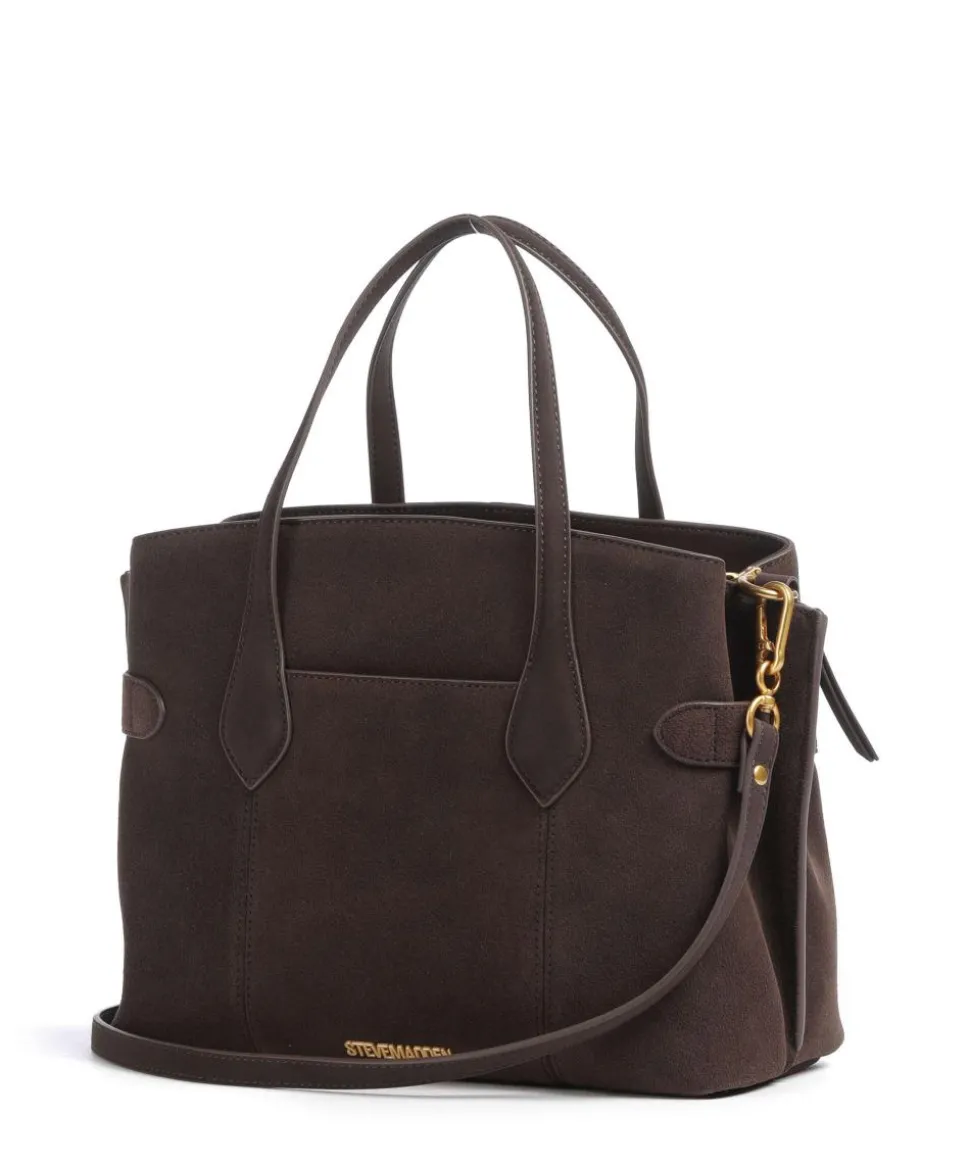 BSOOKIE Handtasche Wildleder dunkelbraun