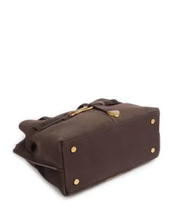 BSOOKIE Handtasche Wildleder dunkelbraun