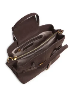 BSOOKIE Handtasche Wildleder dunkelbraun