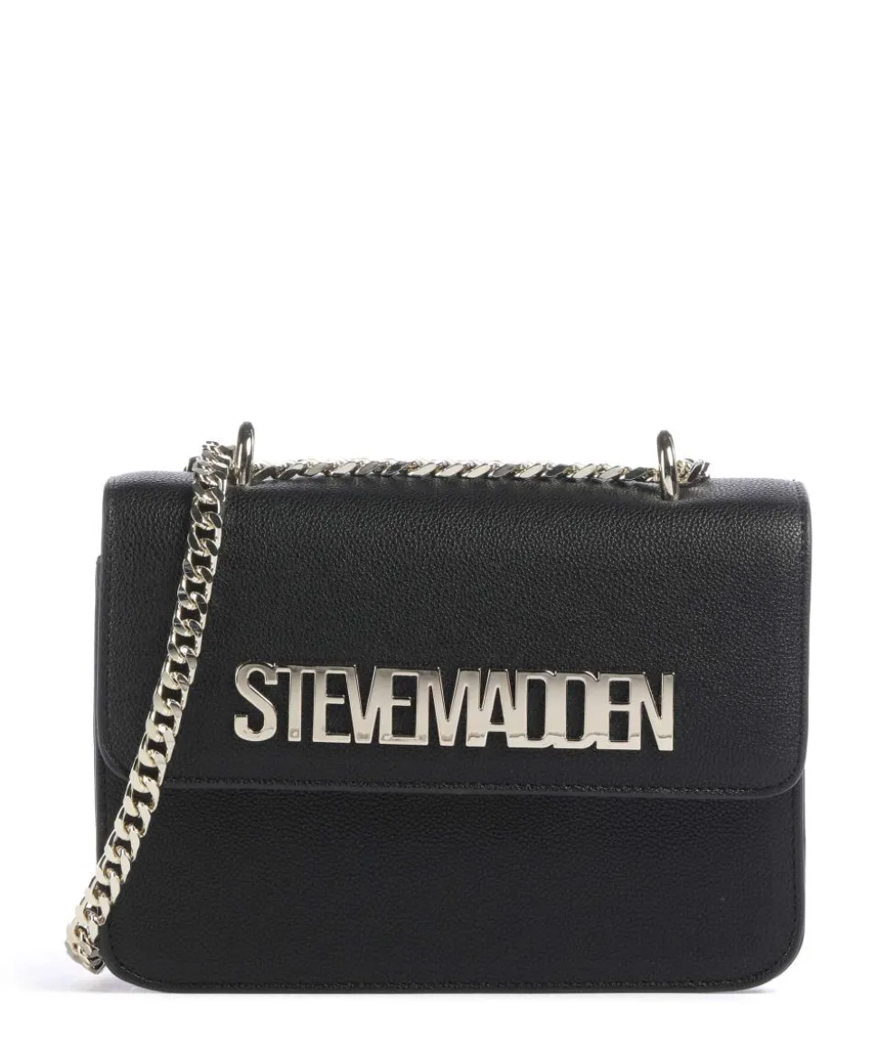 BSTAKES Schultertasche Lederimitat schwarz