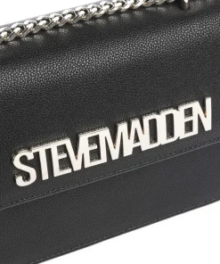 BSTAKES Schultertasche Lederimitat schwarz