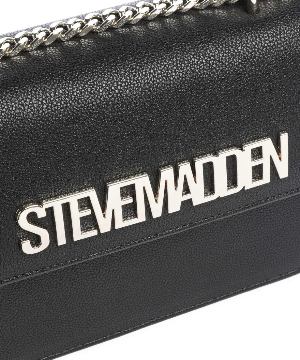 BSTAKES Schultertasche Lederimitat schwarz